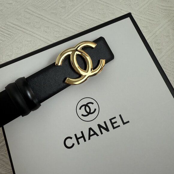 Chanel Black Leather Belt - Picture 7 of 7
